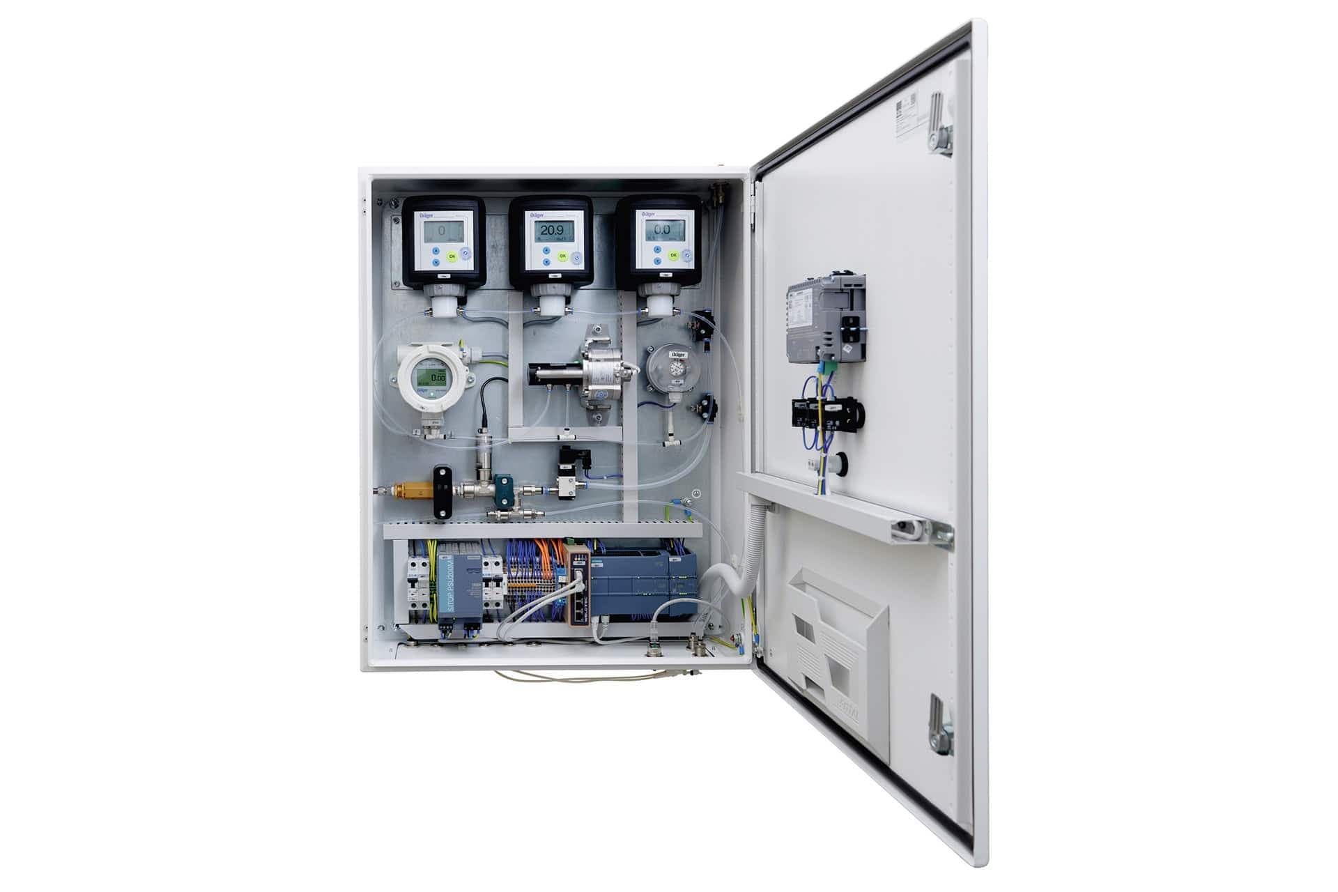 Dräger AirGuard 6500-6700 continually monitors the humidity and oil-content of breathing air