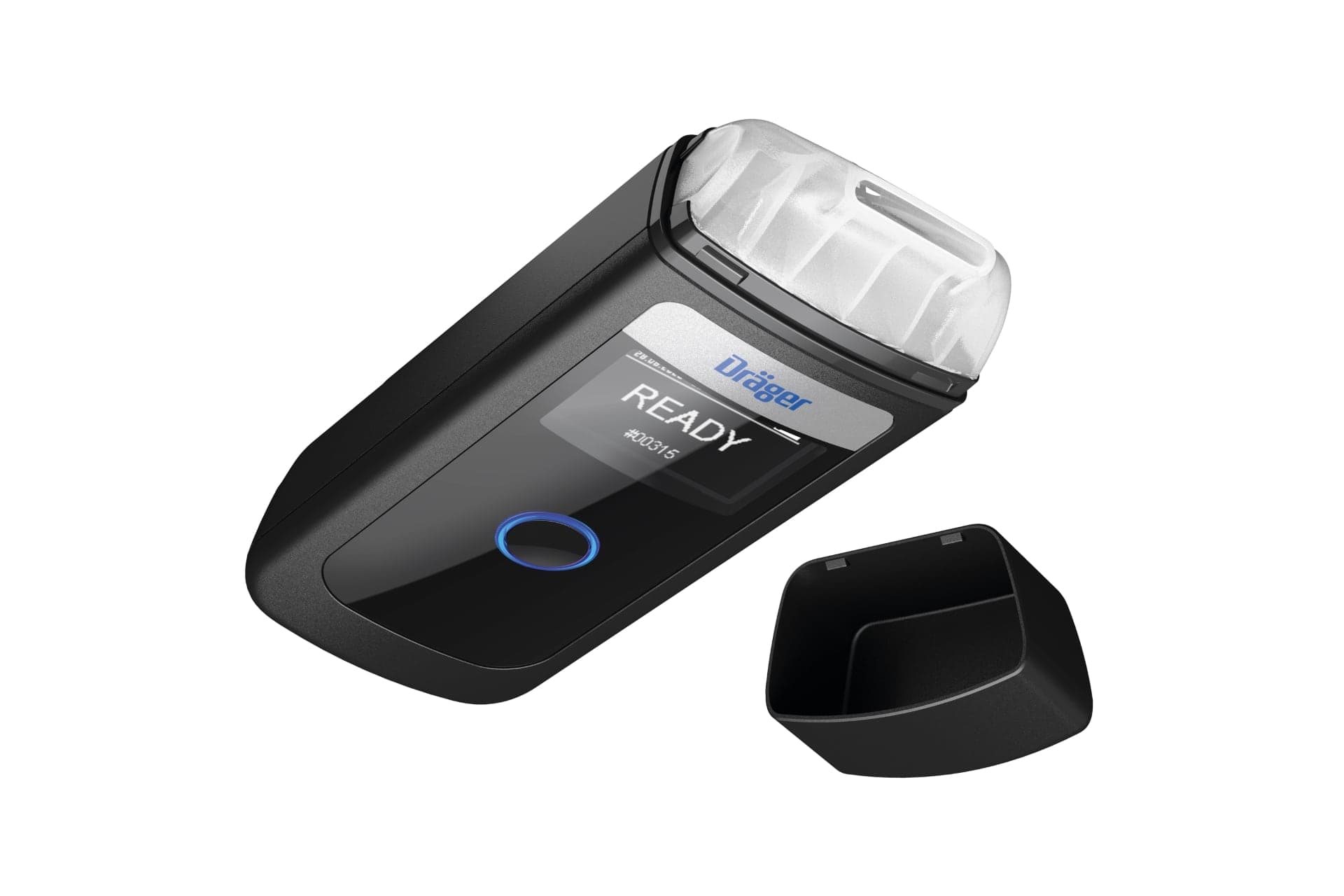 The mouthpiece of the Dräger Alcotest 4000 is intuitive to fit