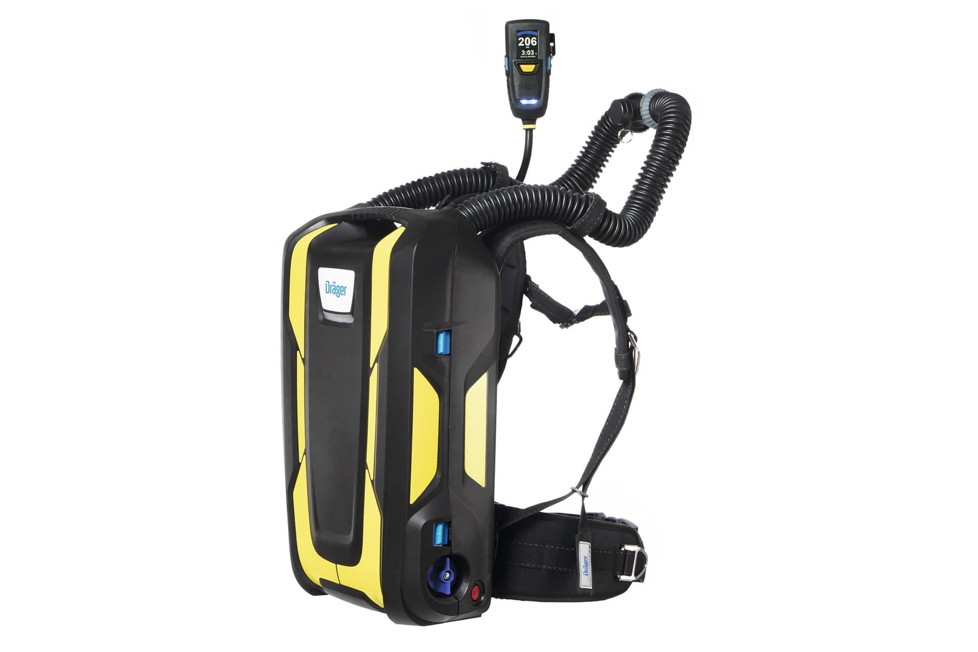 The positive pressure closed-circuit breathing apparatus Dräger BG ProAir is specially designed for long duration use.