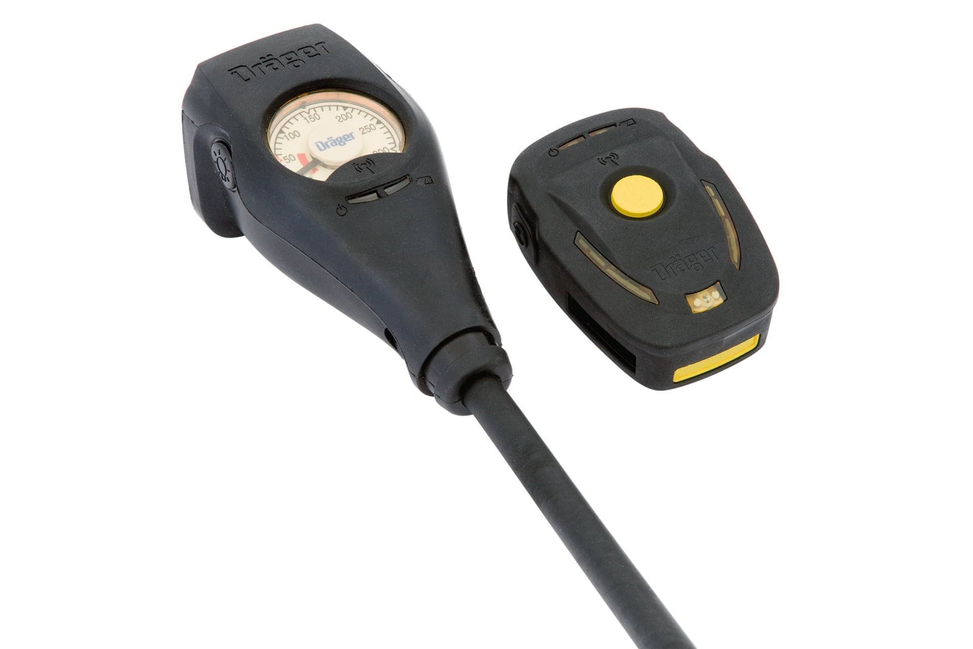 Dräger Bodyguard 1500 draws attention to colleagues by generating distinctive visual and acoustic alert signals.