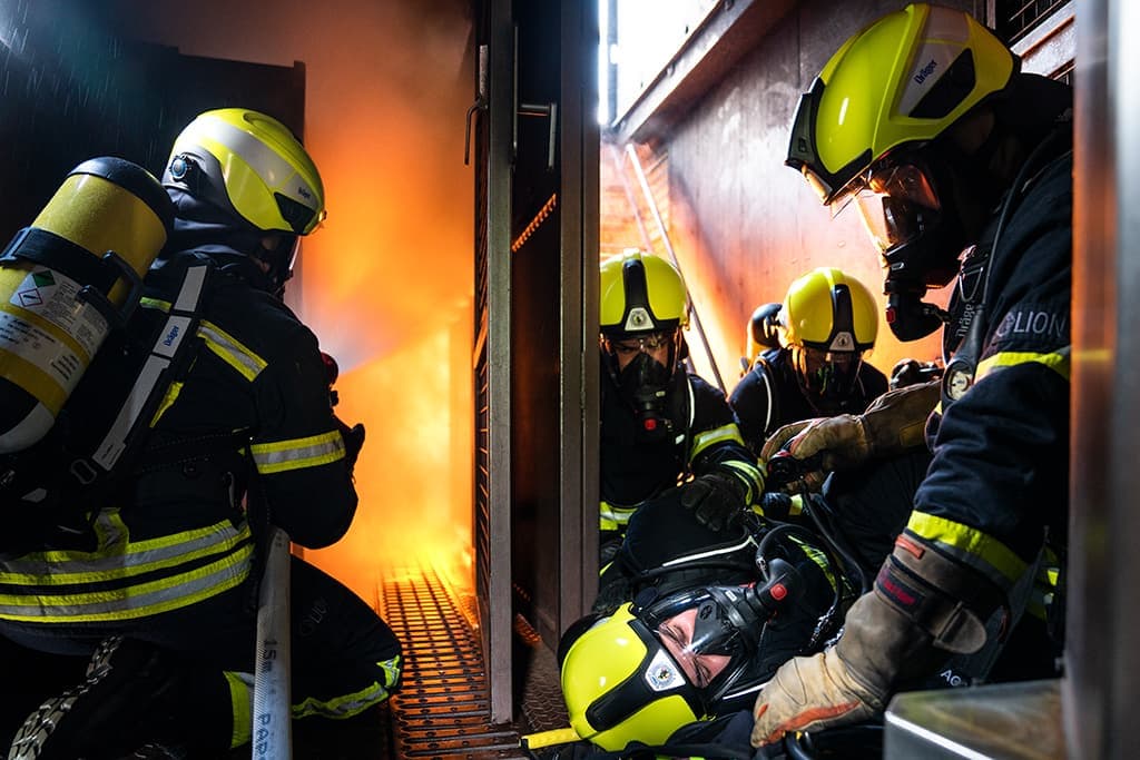 Training in stairwells and on several floors