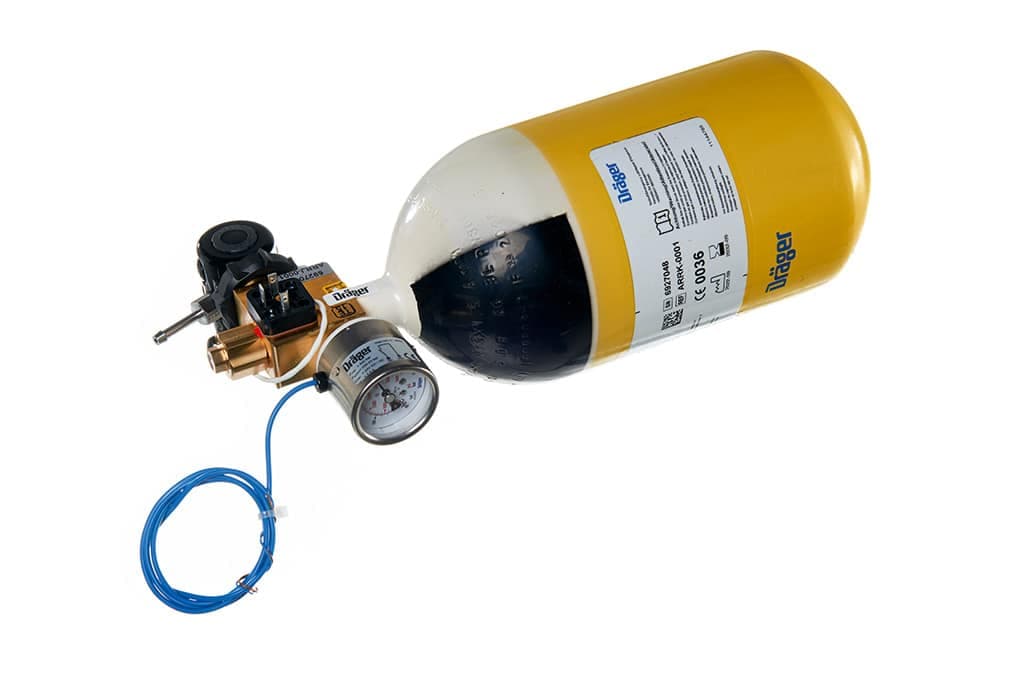 Dräger ESS II Emergency Supply System Dräger fresh air system will provide the occupants in a sealed cabin of your security vehicle.