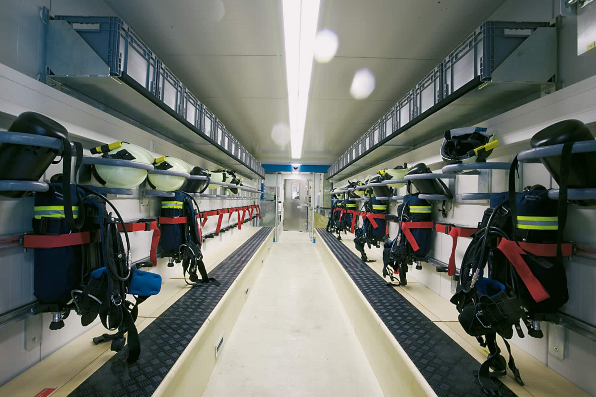 The inside of a Dräger Fire and Rescue Train