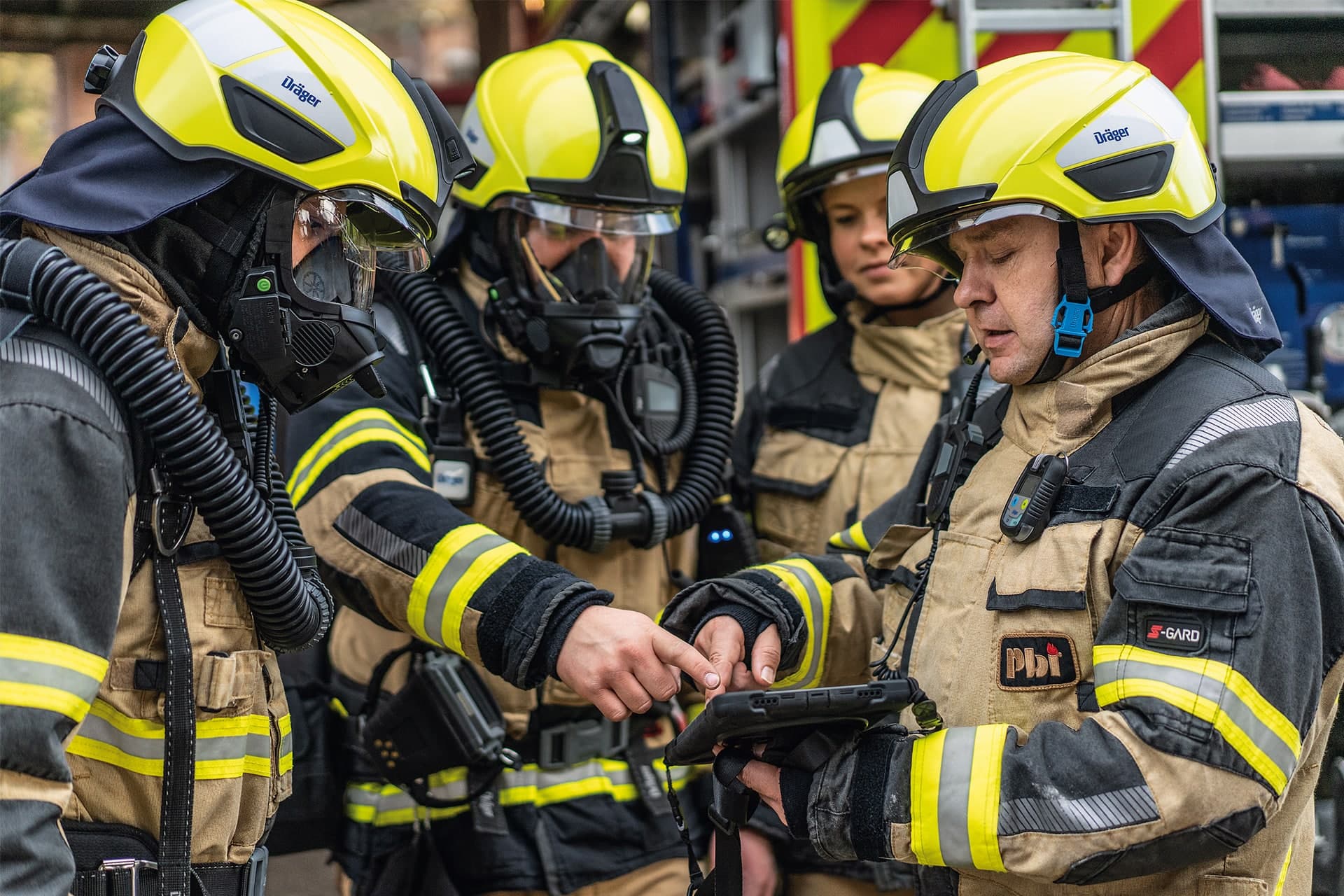 On-site Monitoring of Dräger BG ProAir users with Dräger FireGround App