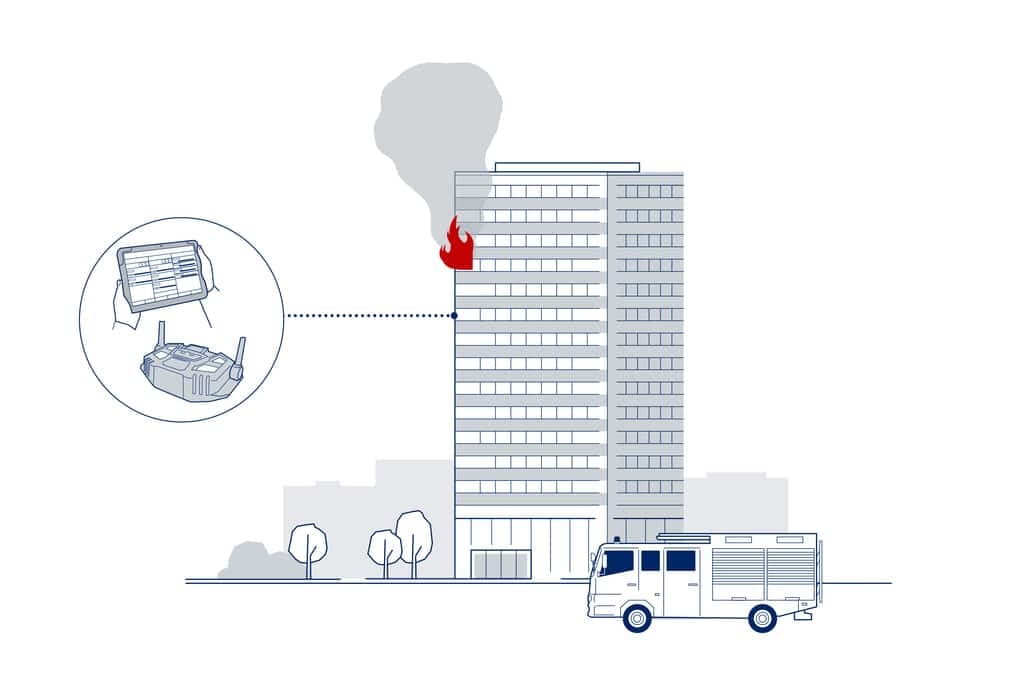 On-site monitoring with Dräger FireGround: Setting up an entry control point for high-rise buildings