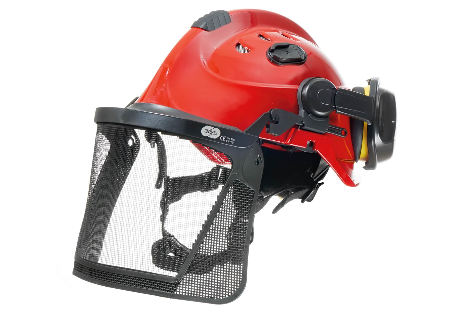 Dräger HPS 3500 multifunctional rescue helmet with Wire mesh visor and ear protection