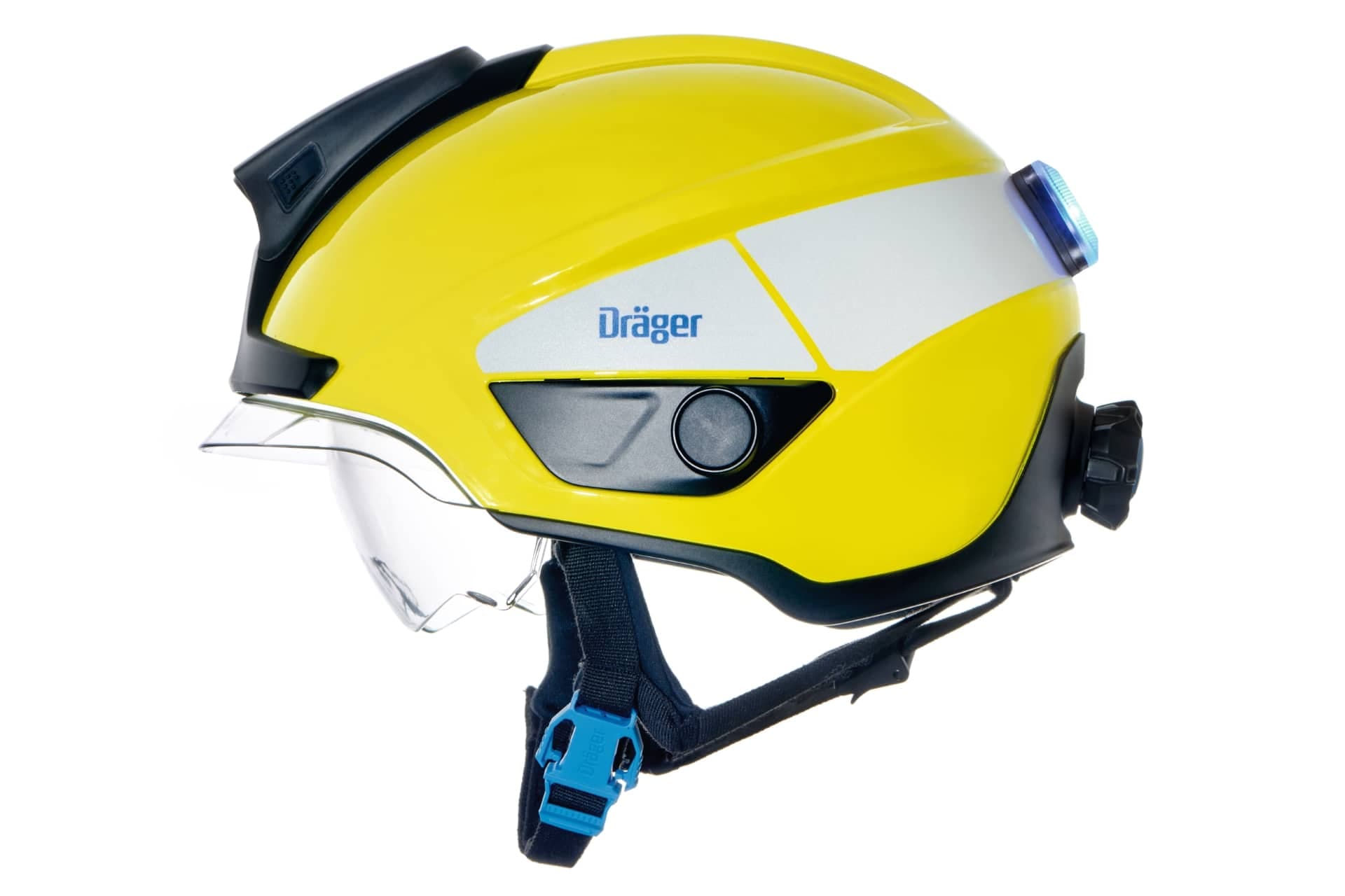 HPS SafeGuard with optional LED helmet lamp HPS FlashLight and HPS BuddyLight with 3-colour LED