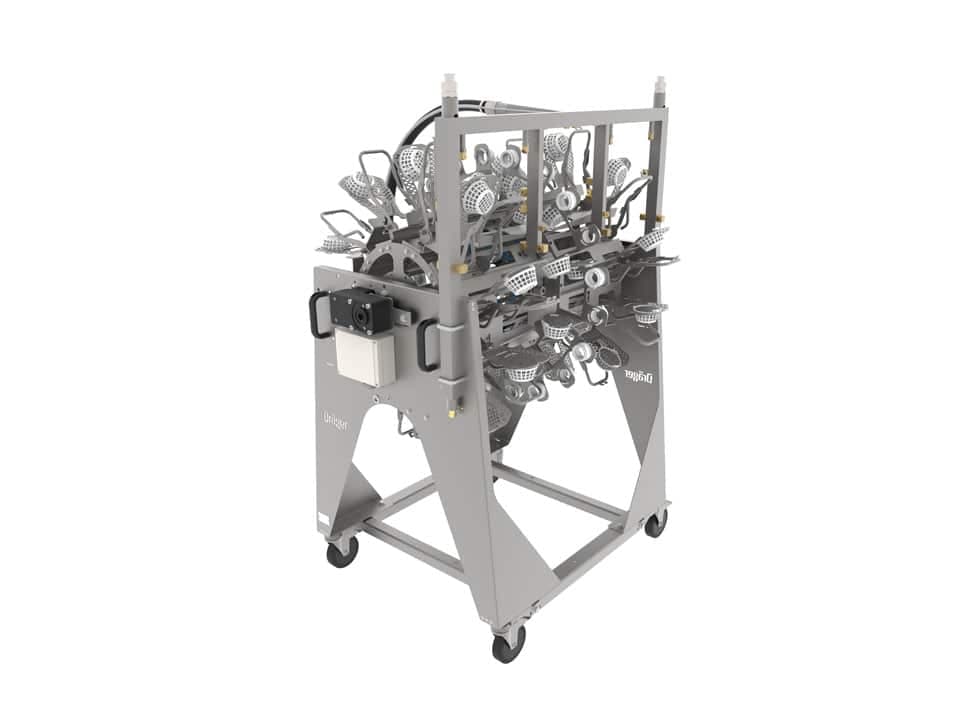 Combination rack - rack for 20 masks and 20 lung demand valves