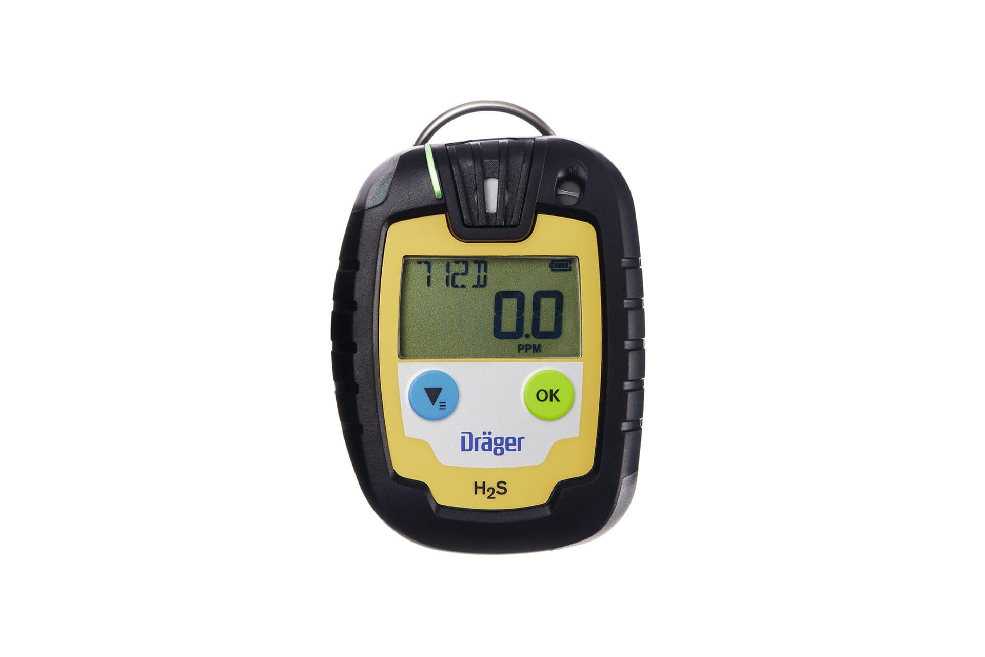 The H2S sensor measures concentrations from 0.4 to 100 ppm.