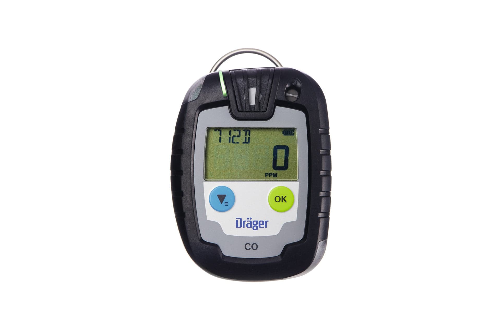 The CO sensor of the single-gas detector measures concentrations from 1 to 1,999 ppm.