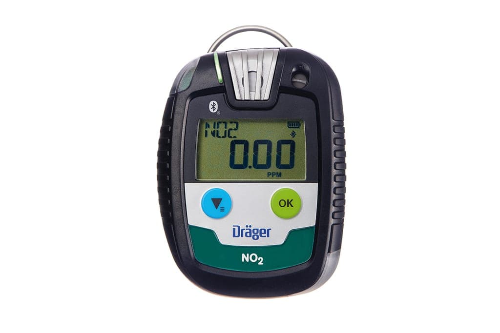 The single-gas detector measures nitrogen dioxide from concentrations as low as 0.04 ppm.