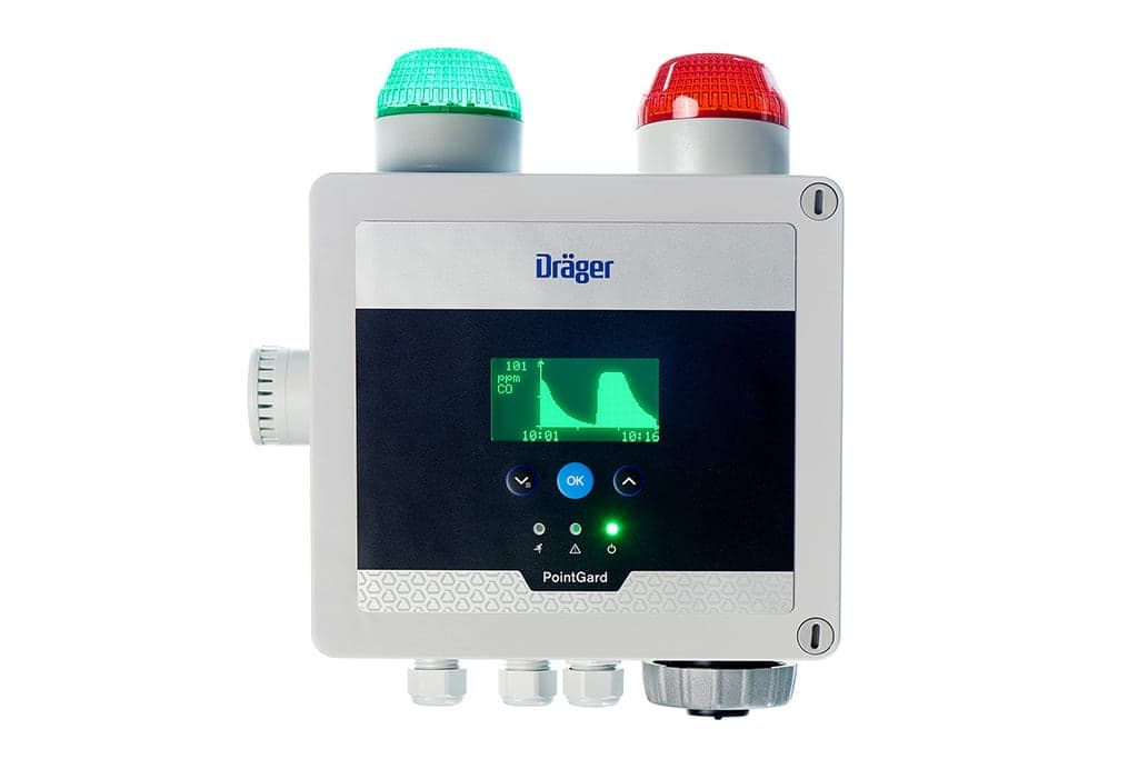 The PointGard 3200 allows you to graphically display the concentration trend over the last 15 minutes. This can help you to draw conclusions whether the measured value will continue to rise / fall or whether there are short-term peaks. The concentration curve can help you to further analyze your application and to improve weak points. (in this picture a PointGard 3100 is shown as an example)