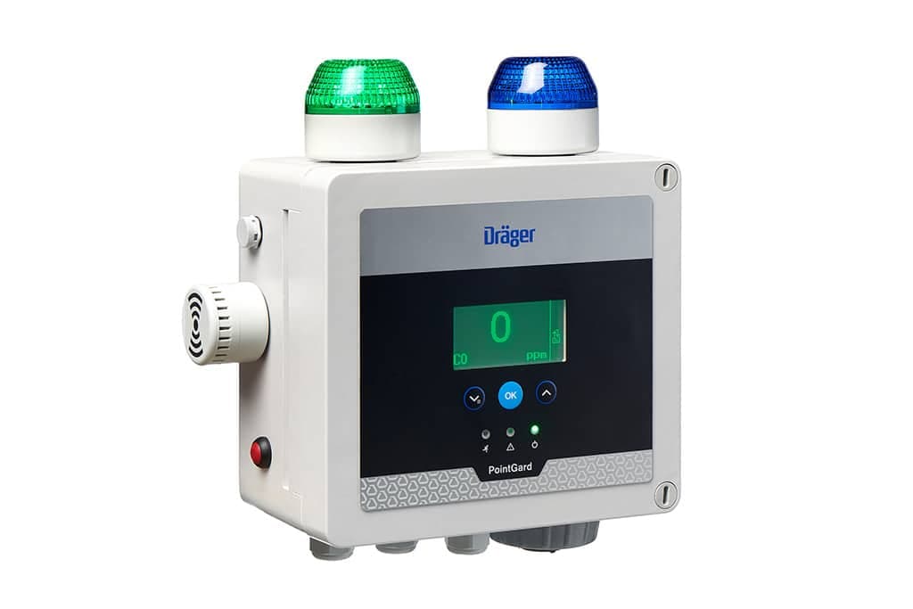 The versatility of the PointGard 3700 is high. Many different gases can be measured. If these are to be represented by different colors, the PointGard 3700 offers blue in addition to the yellow, green and red lamp. (in this picture exemplary a PointGard 3100 is shown)
