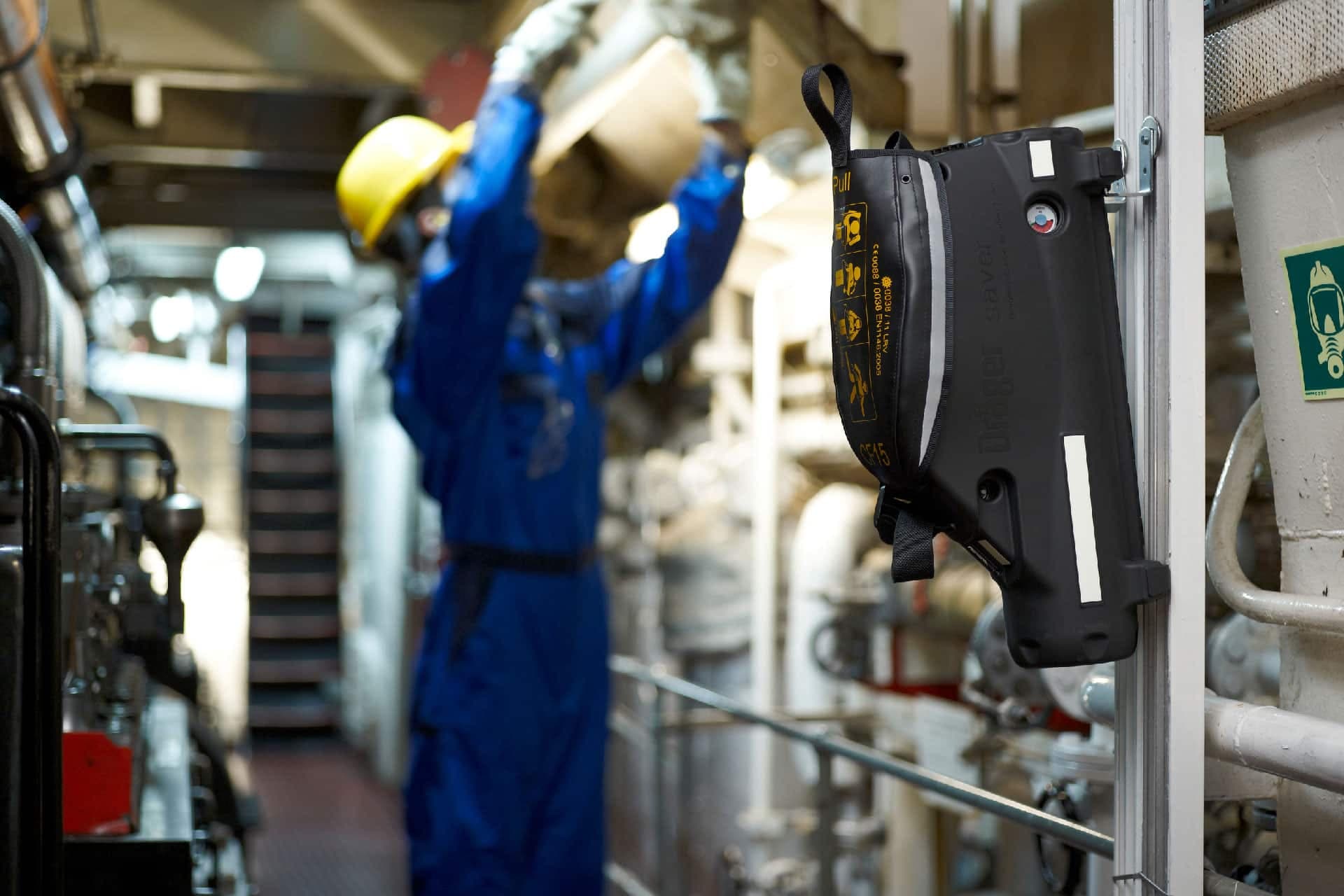 The rescue device can be mounted on the wall for easy access in case of emergency.