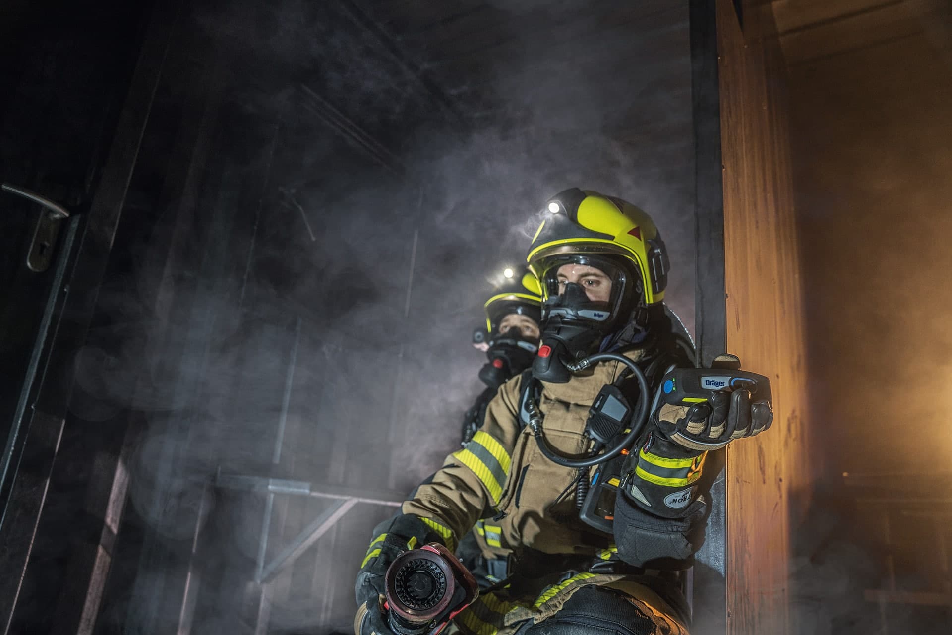 The UCF FireCore thermal imaging camera can be quickly and easily removed to provide a view into hard to access areas