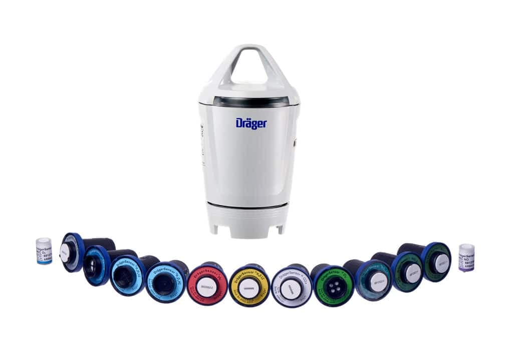 With its reliable DrägerSensors, the X-node device continuously detects the concentration of different gases and simultaneously measures temperature, relative humidity and air pressure.