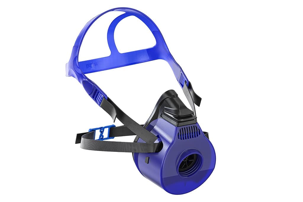 The half mask is available in different sizes and different materials like silicone or TPE.