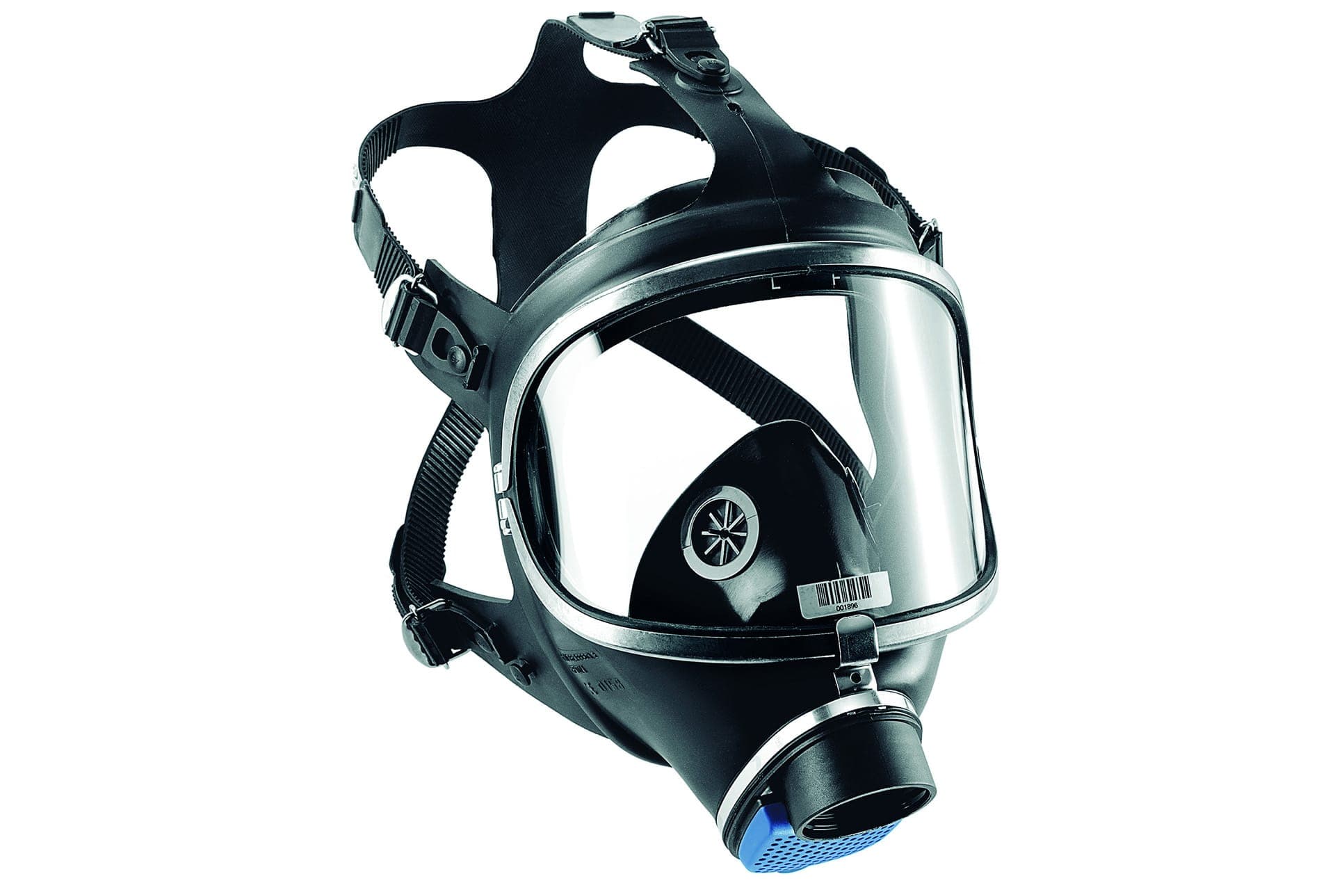 Full face respirator mask for one filter cartridge